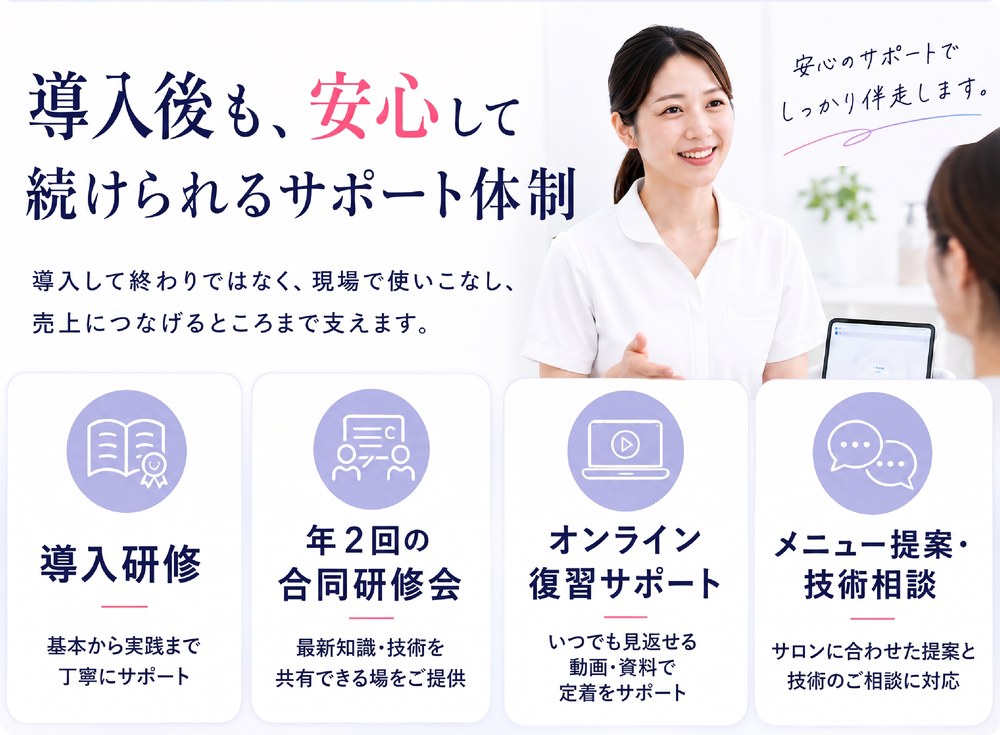 導入後も、安心して続けられるサポート体制